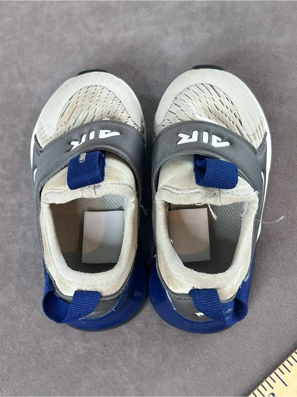 Nike Kids Slip-On Air Sneakers - Gray & Blue